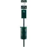 Global Industrial™ Steel Pet Waste Station With Rolled Waste Bags Green