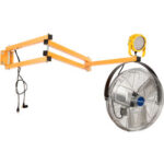 Global Industrial™ LED Dock Light w/ 90"" Arm 30W 3000 Lumens 5000K 18"" 3-Speed Fan
