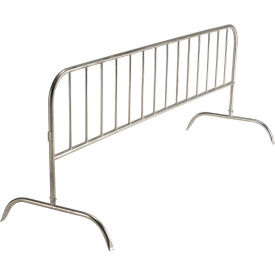 Global Industrial™ Steel Crowd Control Barrier 102""L x 40""H x 1-1/4""D Gray