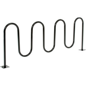 Global Industrial™ Wave Bike Rack 9-Bike Capacity Flange Mount Black