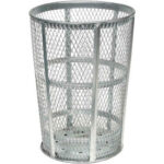 Global Industrial™ Outdoor Steel Mesh Corrosion Resistant Trash Can 48 Gallon Silver