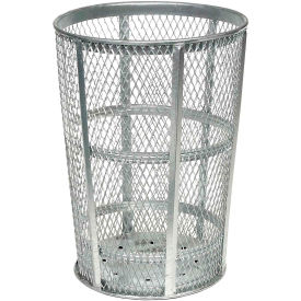Global Industrial™ Outdoor Steel Mesh Corrosion Resistant Trash Can 48 Gallon Silver