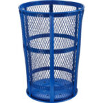 Global Industrial™ Outdoor Steel Mesh Corrosion Resistant Trash Can 48 Gallon Blue
