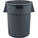 Global Industrial™ Plastic Trash Can 55 Gallon Gray