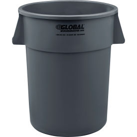 Global Industrial™ Plastic Trash Can 55 Gallon Gray