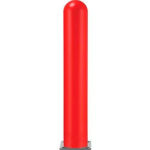 Global Industrial™ Smooth Bollard Post Sleeve 8"" HDPE Dome Top Red
