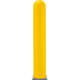 Global Industrial™ Smooth Bollard Post Sleeve 8"" HDPE Dome Top Yellow