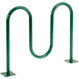 Global Industrial™ Wave Bike Rack 5-Bike Capacity Flange Mount Green