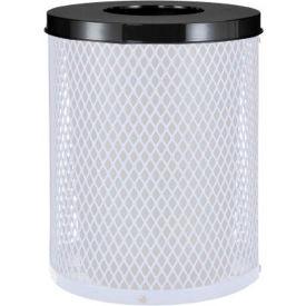 Global Industrial Steel Flat Lid For 24 Gallon Trash Can Black
