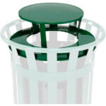 Global Industrial™ Steel Rain Bonnet Lid For 24 Gallon Trash Can Green