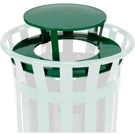 Global Industrial Steel Rain Bonnet Lid For 24 Gallon Trash Can Green