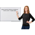 Global Industrial™ Melamine Dry Erase Whiteboard - 36""W x 24""H - Double Sided