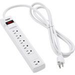 Global Industrial™ Surge Protected Power Strip 5+1 Outlets 15A 90 Joules 6' Cord
