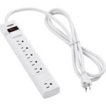 Global Industrial™ Surge Protected Power Strip 5+1 Outlets 15A 900 Joules 6' Cord
