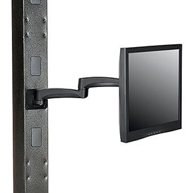 Global Industrial™ Fixed Height LED/LCD Flat Panel Monitor Arm with VESA Plate Black
