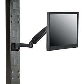 Global Industrial™ Gas Spring LED or LCD Monitor Arm w/ VESA Plate For Orbit Workstation Black