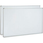 Global Industrial™ Porcelain Dry Erase Whiteboard - 96""W x 48""H - Pack of 2
