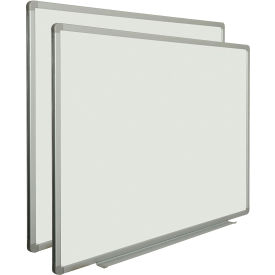 Global Industrial™ Magnetic Whiteboard - 48""W x 36""H - Steel Surface - Pack of 2