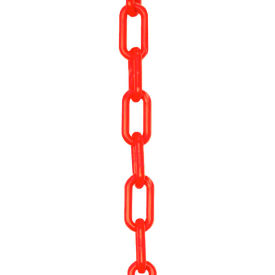 Global Industrial Plastic Chain Barrier 1-1/2""x50'L Traffic Orange
