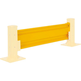 Global Industrial™ Steel Guard Rail 2-Rib 6'L Yellow