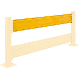 Global Industrial Steel Guard Rail 2-Rib 8'L Yellow