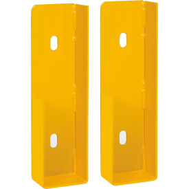 Global Industrial™ Lift Out Bracket Kit for 2-Rib Guard Rail Yellow