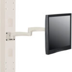 Global Industrial™ Fixed Height LED/LCD Flat Panel Monitor Arm with VESA Plate Beige