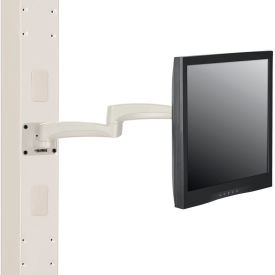 Global Industrial™ Fixed Height LED/LCD Flat Panel Monitor Arm with VESA Plate Beige