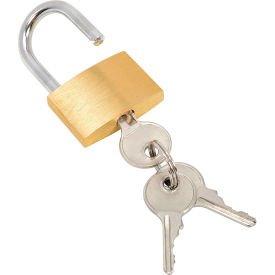 Global Industrial™ Brass Padlock With 3 Keys - Keyed Differently