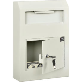 Global Industrial™ Wall-Mount Depository Drop Box 10""W x 4-1/4""D x 15""H Beige
