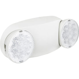 Global Industrial™ 2 Head Round LED Emergency Light w/ Adjustable Optics Ni-Cad Battery Backup