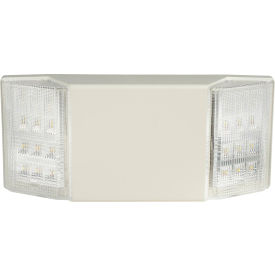 Global Industrial™ 2 Head LED Emergency Unit w/ Fixed Optics and Ni-Cad Battery Backup