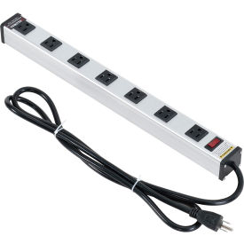 Global Industrial™ Power Strip 7 Outlets 15A 20""L 6' Cord