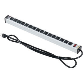 Global Industrial™ Power Strip 16 Outlets 15A 24""L 15' Cord