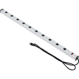 Global Industrial™ Power Strip 10 Outlets 15A 48""L 6' Cord