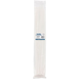 Global Industrial™ 24"" Cable Zip Ties Natural w/UV 175 lb 100 pack