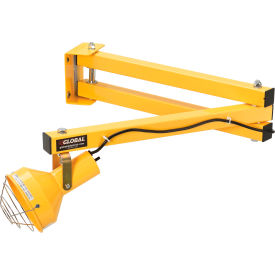 Global Industrial™ Double Arm Dock Light w/ Screw-In Base 40"" Reach Par38 Bulb Compatible