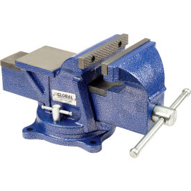 Global Industrial™ 6"" Jaw Width 3"" Throat Depth General Purpose Bench Vise W/ Swivel Base