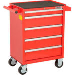 Global Industrial™ 26-3/8"" x 18-1/8"" x 37-13/16""  5 Drawer Red Roller Tool Cabinet
