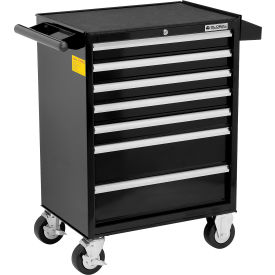 Global Industrial™ 26-3/8"" x 18-1/8"" x 37-13/16"" 7 Drawer Black Roller Tool Cabinet