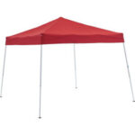 Global Industrial™ Portable Pop-Up Canopy Slant-Leg 10'L x 10'W x 8'11""H Red