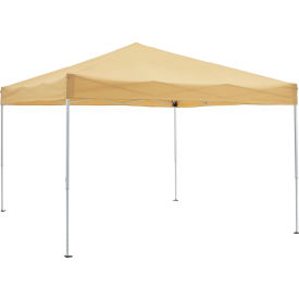 Global Industrial Portable Pop-Up Canopy Straight-Leg 10'L x 10'W x 10'1""H Tan
