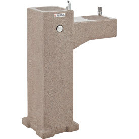Global Industrial™ Outdoor Bi-Level Pedestal Drinking Fountain ADA Rotocast Granite Finish