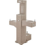 Global Industrial™ Outdoor Bottle Filler w/Bi-Level Fountain & Pet Station Rotocast Granite