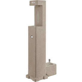 Global Industrial™ Outdoor Bottle Filler with Pet Station Rotocast Granite Finish