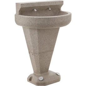 Global Industrial™ Pedestal Wash Fountain 2 Station Foot-Operated
