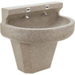 Global Industrial™ Wall Mounted Wash Fountain 2 Station Sensor-Operated
