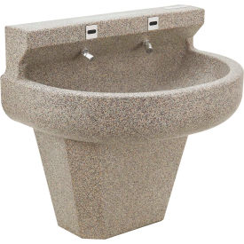 Global Industrial Wall Mounted Wash Fountain 2 Station Sensor-Operated