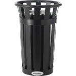 Global Industrial™ Slatted Steel Outdoor Ashtray 13 Gallon Black