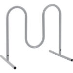 Global Industrial™ Wave Bike Rack 5-Bike Capacity Free Standing Gray